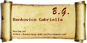Benkovics Gabriella névjegykártya